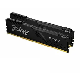Пам'ять для настільних комп'ютерів Kingston FURY 32 GB (2x16GB) DDR4 3600 MHz Beast Black (KF436C18BBK2/32)