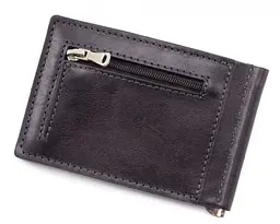 Чоловічий шкіряний затискач для грошей GRANDE PELLE 12х8х1 см acs0024473 - мініатюра 3
