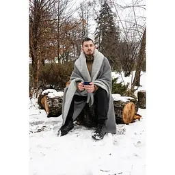 Плед-ковдра вовняна Love You 6131 130х170 см білий - мініатюра 7