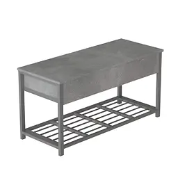 Банкетка з ящиком Ferrum-decor Дрейк 1 550x1000x400 метал Сірий ДСП Бетон 16 мм (FRD-103065)