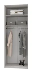 Шафа-купе дводверна MebelStar Уні AL ДСП/Дзеркало 90x60x240 см Дуб тахо (MBS-3995) - мініатюра 2