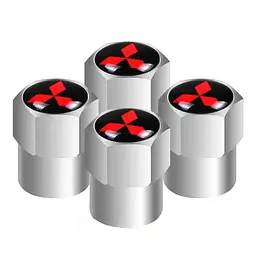 Ковпак вентиля колеса Mitsubii 4 шт Тюнінг Сірі - мініатюра 3