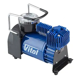 Автомобільний компресор Vitol 150psi 15Amp 40л R13-R16 Автостоп прикурювач (K-52) - мініатюра 2