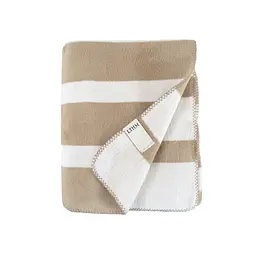 Плед Lotus Home - Infinity Stripe бежевий 200x220 - мініатюра 3