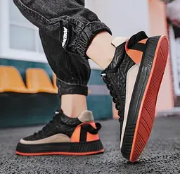 Кеди Grogu Розмір 41 (довжина устілки 260 мм) Black-Orange - мініатюра 2