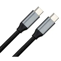 Дата кабель USB-C to USB-C 1.5m USB3.2 Gen2 100W 10GBps Nylon Vinga (VCPDCU3215) - мініатюра 2