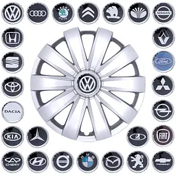 Ковпак колеса з емблемою Volkswagen SKS226 R14 сірий з логотипом на вибір 4 шт - мініатюра 2
