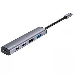 USB-Хаб Proove Type-C-Хаб Arc Link 5 in 1 (2*USB + 3*Type-C) silver (HBAL00222024)