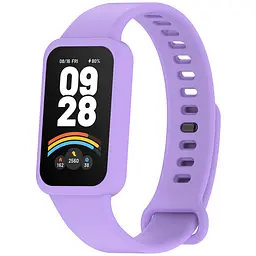 Силіконовий ремінець для фітнес браслетів Xiaomi Smart Band 9 Active Redmi Smart Band 3, Silicone, lilac, зі зручною застібкою, на фітнес трекер та смарт годинник, ArmorStandart (ARM85583)