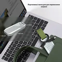 Кишеня зовнішня Maiwo M.2 SSD NVMe 2280 ч-з USB4.0 Type-C 40Gbps (K1695) - мініатюра 7