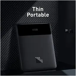 Умб Baseus Blade Power Digital Display Fast Charging Power bank 20000mAh 2USB/2Type-C, 100W/3A, PD/QC (PPDGL-01) - мініатюра 3