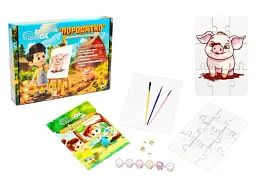 Деревяний пазл-розмальовка Поросятко, Puzzleоk (А5)
