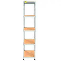 Металевий стелаж Emby Light Series (розмір 2400х450x450мм) 5 полиць ДСП до 100кг Білий - мініатюра 3
