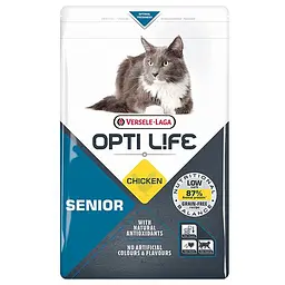 Сухий суперпреміум корм Opti Life Senior Опті Лайф Сеньйор беззерновий для літніх котів, Курка 1 кг (413128)