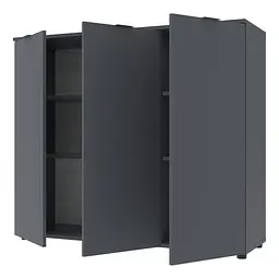 Комод Doros Рон 6 3 фасади Графіт 120х38х100 (41516000) - мініатюра 2