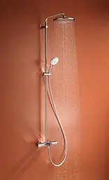 Душова система настінного монтажу з термостатом для ванни Grohe Tempesta System 250 26672001, Хром - мініатюра 5