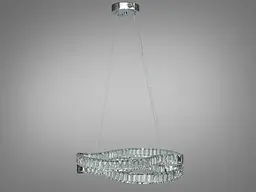Сучасна підвісна LED-люстра з кришталем Diasha D8920/600x400CH, 86W, хром, 58×40 см - мініатюра 5