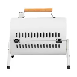 Вугільний гриль TS Kitchen двосторонній портативний з решіткою білий HP452GBE - мініатюра 2