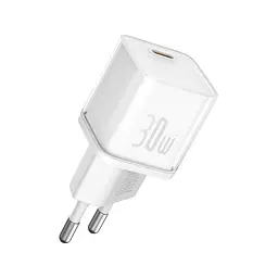Сітчасте зарядне пристрій Baseus GaN5S Fast Charger 1C 30W EU Moon білий