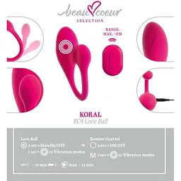 Вагінальна кулька Beau coeur Koral RC Love Ball - мініатюра 12