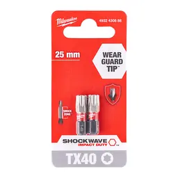 Біта SHOCKWAVE MILWAUKEE, TX40, 25мм, (2 шт) (заміна на 4932500367) - мініатюра 2