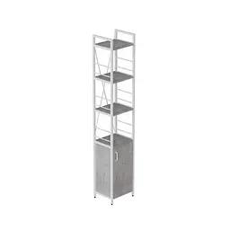 Етажерка 4/34 Ferrum-decor Серії Коннект з тумбою 179x34x28 Білий ДСП Бетон (FRD-104476)