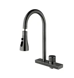 Змішувач для кухні Mixxus FOL-017 Graphite з функц."водоспад" (MI6344)