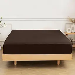Простирадло на резинці Ecotton 140х200 см із сатину коричневий 19-1218 Potting Soil (22544)