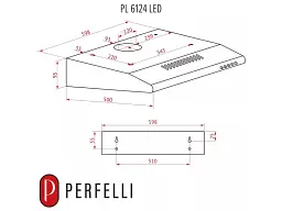 Вытяжка Perfelli PL 6124 BR LED - миниатюра 2