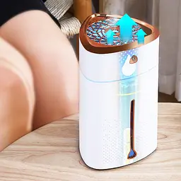 Ультразвуковий зволожувач повітря для дітей з підсвіткою Heavy Fog Humidifier Білий з бронзовим (ST) - мініатюра 2