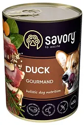 Вологий корм для дорослих собак всіх порід Savory Dog Gourmand, з качкою, 400 г