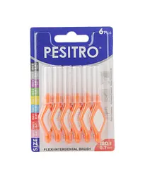 Набір міжзубних йоржиків Pesitro Flexi 0.7 мм, 6 шт