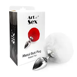 Металевий анальний пробка Art of Sex Rabbit Tail, 17 см розмір М - мініатюра 3