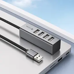 USB-хаб Veron H4A 4-в-1, USB-A на 4 USB-A, USB 2.0, 480 Мбіт/с, кабель 1 м - мініатюра 4