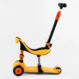Самокат-велобіг 3 в 1 Best Scooter 32х14х61-75 см Помаранчевий 000231685 - мініатюра 2