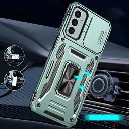 Ударостійкий чохол Epik Camshield Army Ring для Samsung Galaxy A26 5G Зелений / Light Green - мініатюра 4