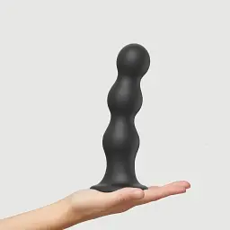 Насадка для страпону Strap-On-Me Dildo Plug Balls Black XXL - мініатюра 5