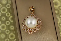 Кулон Xuping Jewelry кохання з великою перлиною 3 см золотистий