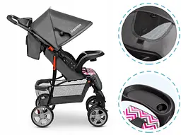 Прогулянкова коляска Lionelo Emma Plus Pink Scandi - мініатюра 2