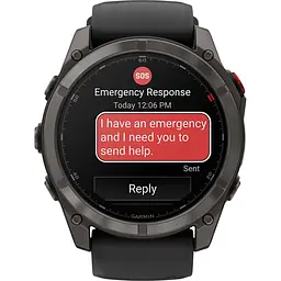 Смарт-годинник Garmin Fenix 8 Pro AMOLED Sapphire 51mm Carbon Gray DLC Titanium with Black/Pebble Gray Silicone Band (010-03199-00/01) [145029] - мініатюра 3