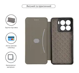 Чехол-книжка для ZTE Blade A56 4G, G-Case, золотой, кожаный чехол-книга из экокожи (PU) и TPU, с магнитом, с подставкой и вместительным кардхолдером, противоударный, защита всего корпуса, ArmorStandart (ARM89031) - мініатюра 3