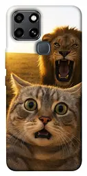 Чохол Demsky Shocked cat and lion для Infinix Smart 6