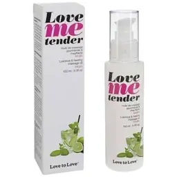 Масажне масло Love To Love Love Me Tender, Mojito, аромат мохіто, без парабенів 100 мл