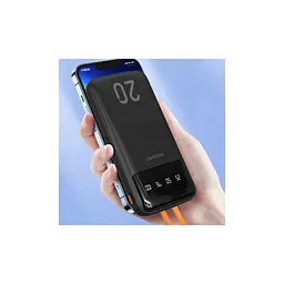 Батарея універсальна Dudao K6Pro+ 20000mAh 10W with USB-C/Lightning/MicroUSB/USB-A cables (6977196682393) - мініатюра 2