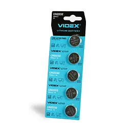Батарейка CR2032, літієва, Videx, 5 шт, 3V, Blister