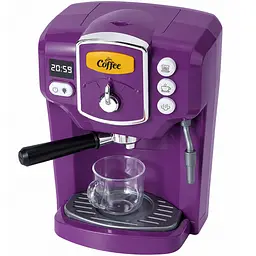 Іграшкова кавомашина рожкова для дітей Toy Coffee Maker фіолетова, дитячий кавовий апарат на батарейках з чашкою
