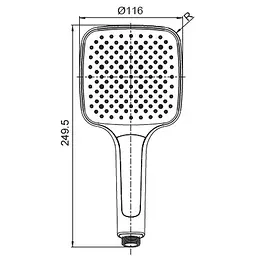 Ручний душ Koer 3 режими KP-0402-01 KR4983, Хром - мініатюра 2