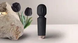 Вибромассажер Rocks Off Mini Wand Black Tulip - миниатюра 8