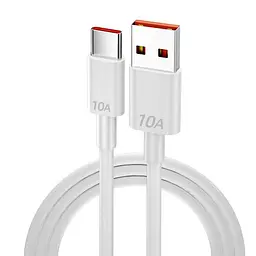 Кабель для швидкого заряджання та передачі даних Digital USB - Type-C 10A 2 м White