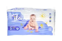 Дитячі підгузки ILA Ultra delicate розмір 3 MIDI 4-9 кг, 56 штук в упаковці